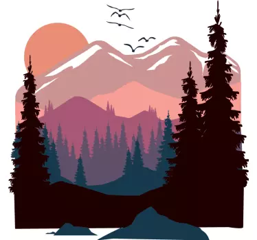 Luonnon kohtaus t-paita - Tenstickers