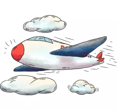 Punainen nenä lentokone paita lapselle - Tenstickers