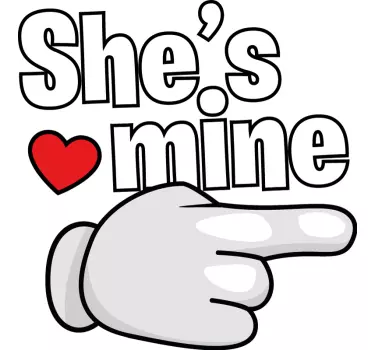 Hän on minun Couple t shirts - Tenstickers