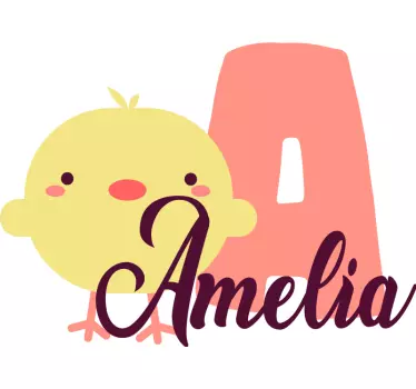 Kana mukautetulla alkukirjaimella paita lapselle - Tenstickers
