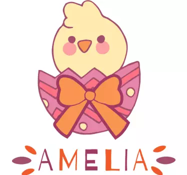 Vauvalle t-paita söpö kana rusetilla - Tenstickers