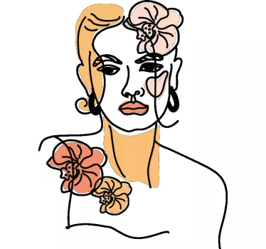 Elegantti kukkainen äiti ja tytär t-paita - Tenstickers