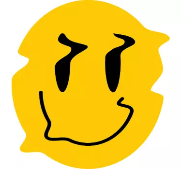 Hymyilevä keltainen emblemipaita - Tenstickers