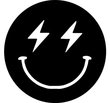Iloinen salama kasvot lasten t-paita - Tenstickers
