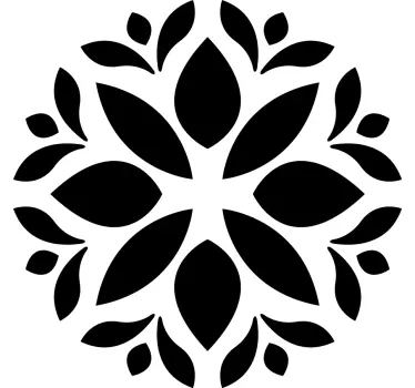 Kukkamandala-kuvioinen t-paita - Tenstickers