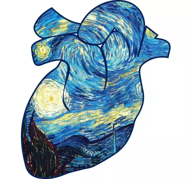 Tähtitaivas vincent van goghin inspiroima t-paita - Tenstickers