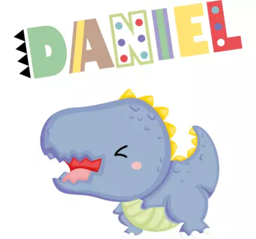 Dinosauruksen nimisuunnittelu vauvalle t-paita - Tenstickers