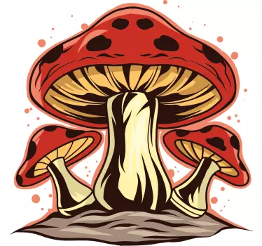 Alkuperäinen sieni kuvitus t-paita - Tenstickers