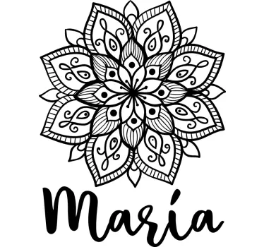Mandala-aihe nimillä t-paita - Tenstickers