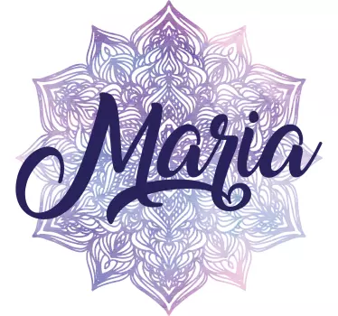 Nimikoitu mandala t-paita - Tenstickers
