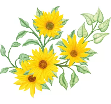 Aurinkoinen kukkaiskimppu t-paita - Tenstickers
