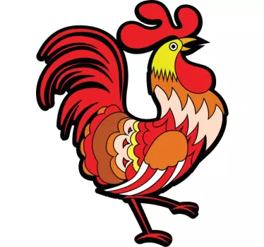 Moderni käsin piirretty kanan t-paita - Tenstickers