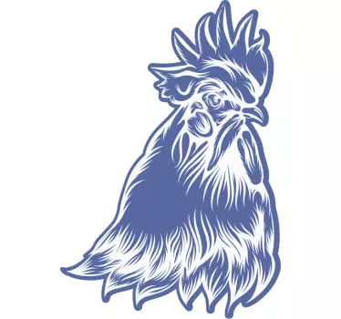 Tyylikäs kukkoprintti t-paita - Tenstickers