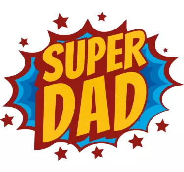 Super isä sarjakuvakupla paita isänpäivälle - Tenstickers
