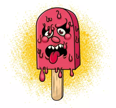 Ice pop drop graffiti sarjakuva t-paita - Tenstickers