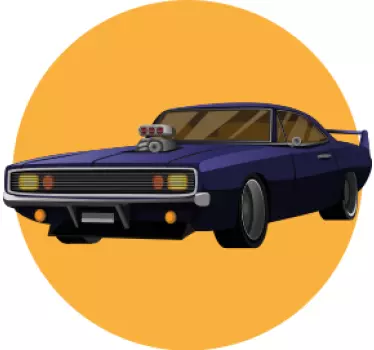 Isä ja poika t-paita klassinen urheiluauto - Tenstickers