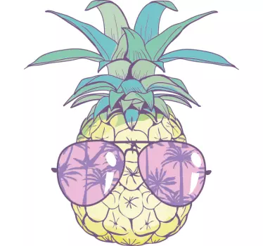 Havaijin ananas-sarjakuva t-paita - Tenstickers