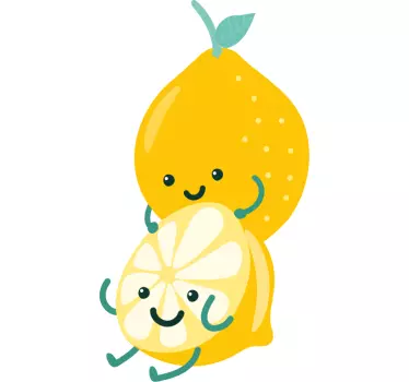 Iloiset sitruunahahmot t-paita - Tenstickers