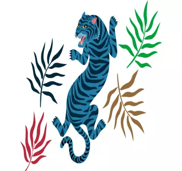 Värikäs ja vaarallinen leopardikuvioinen t-paita - Tenstickers