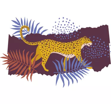 Viehättävä leopardi metsätyyli t-paita - Tenstickers