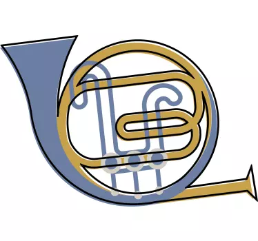 Musiikillinen torvi symboli t-paita - Tenstickers