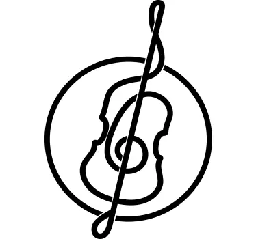 Musiikkinuotti-siluetti t-paita - Tenstickers