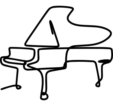 Piano ääriviivakuva t-paita - Tenstickers