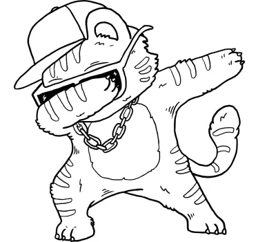 Cool cat tunnelma lasten t-paita - Tenstickers