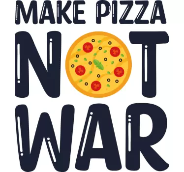 Tee pizzasta ei sotaa t-paita - Tenstickers