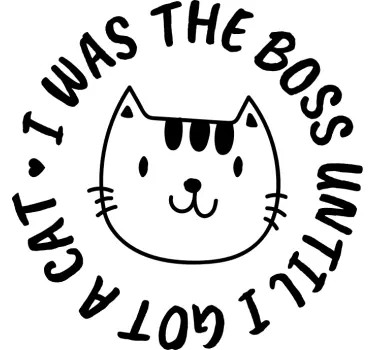 Söpö kissa huumori t-paita - Tenstickers