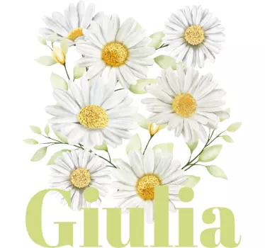 Kukkainen personoitu graafinen t-paita - Tenstickers