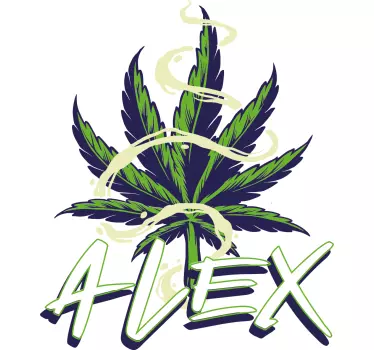 Kannabiksen kuva graffiti -paita - Tenstickers