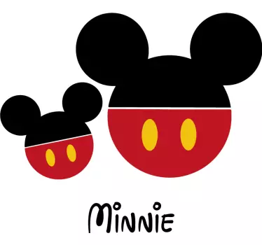 Mukautettu yhteensopivuus mama minnie äiti ja tytär t-paita - Tenstickers