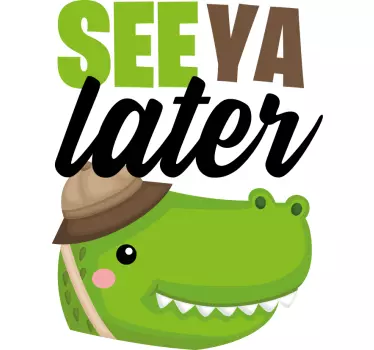 Seya myöhemmin cocodrile lasten t-paita - Tenstickers