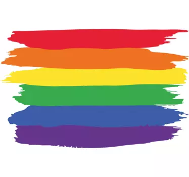Sateenkaaren väriset raidat t-paita - Tenstickers
