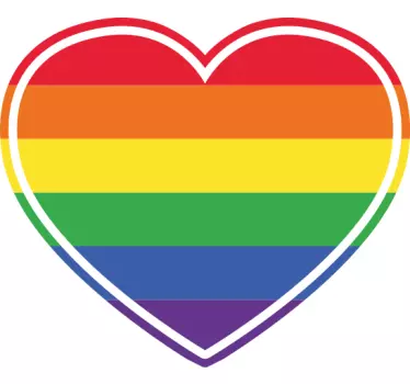 Homo ylpeys tasainen sydämen muotoinen t-paita - Tenstickers