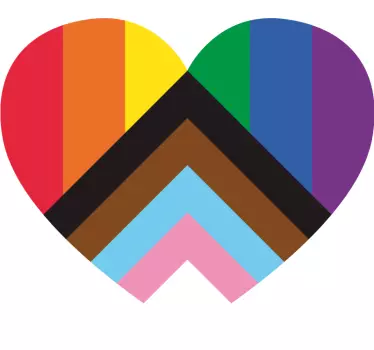 Värikäs sydänkuvio t-paita - Tenstickers