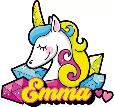 Kaunis timantti yksisarvinen paita lapselle - Tenstickers
