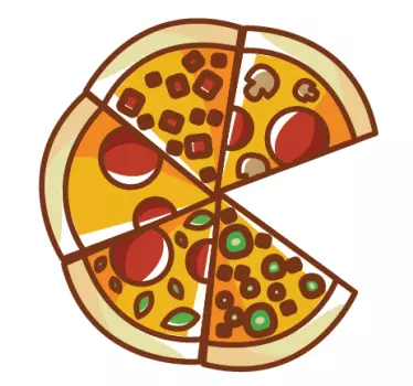 Pizza sattuma ja trozos samanlaiset paidat - Tenstickers