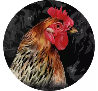 Tyylikäs kana-aiheinen t-paita - Tenstickers