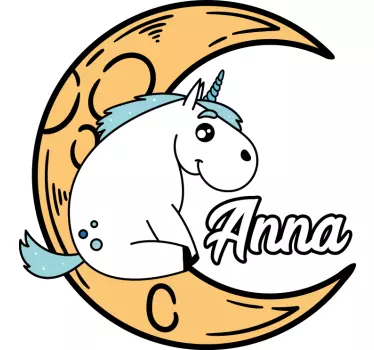 Söpö yksisarvinen kuu design t-paita - Tenstickers