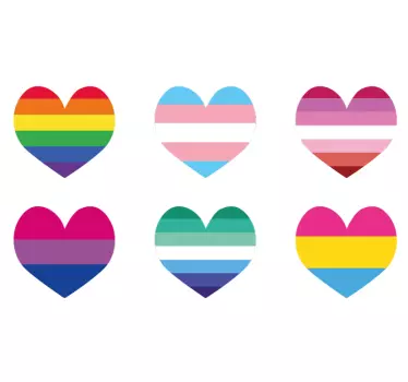 Símbolo de corazón lgbt samanlaiset paidat - Tenstickers