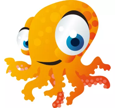 Iloinen mustekala lasten t-paita - Tenstickers