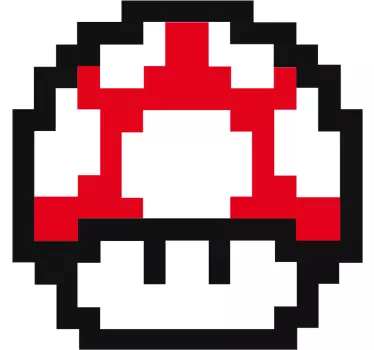 Pikselöity punasieni t-paita - Tenstickers