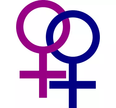 Lesbo-merkki t-paita - Tenstickers