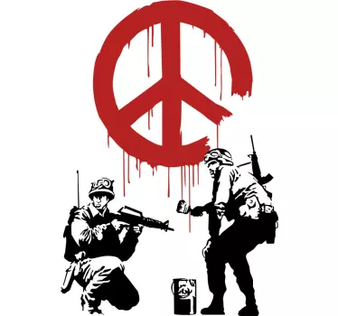 Rauhan merkki banky t-paita - Tenstickers