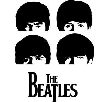 Beatles ikoniset kasvot t-paita - Tenstickers