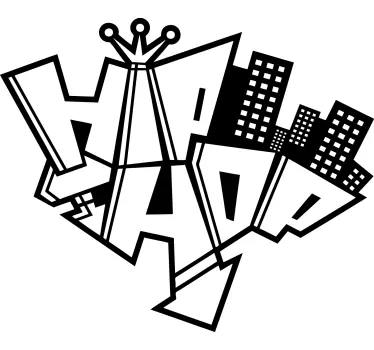 Hip hop kaupunkityyli t-paita - Tenstickers