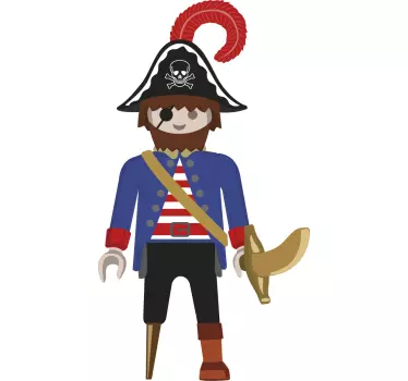 Sarjakuva camiseta pirata paita lapselle - Tenstickers