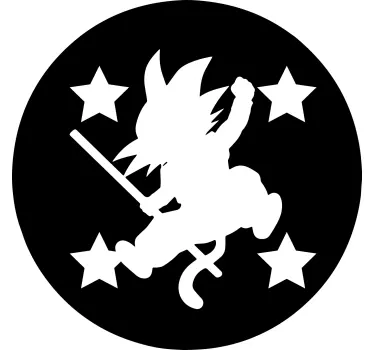 Hyppivä sankari siluetti t-paita - Tenstickers